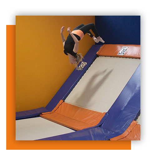 nakloněné trampolíny